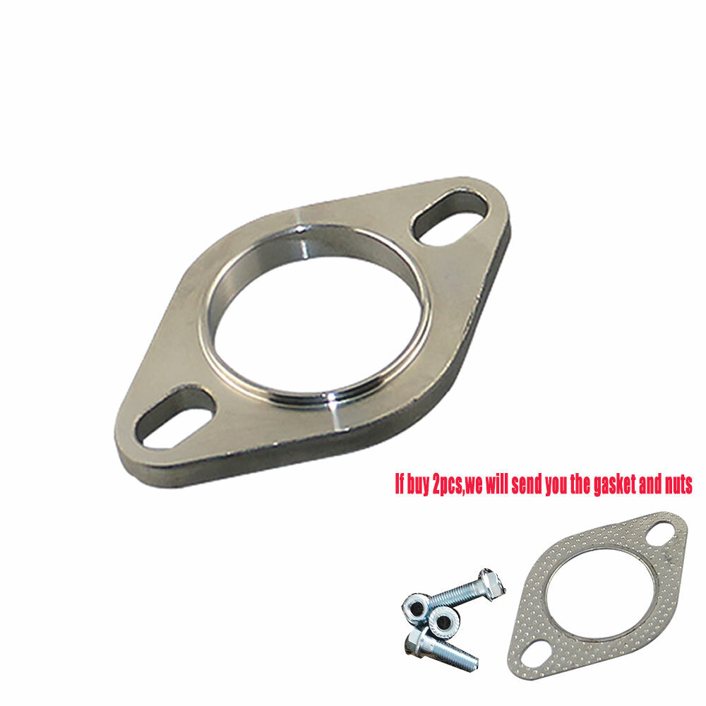 2.5 Exhaust Flange Pipe Header Slotted Bolt Hole Gasket Connection Kit 2.5inch