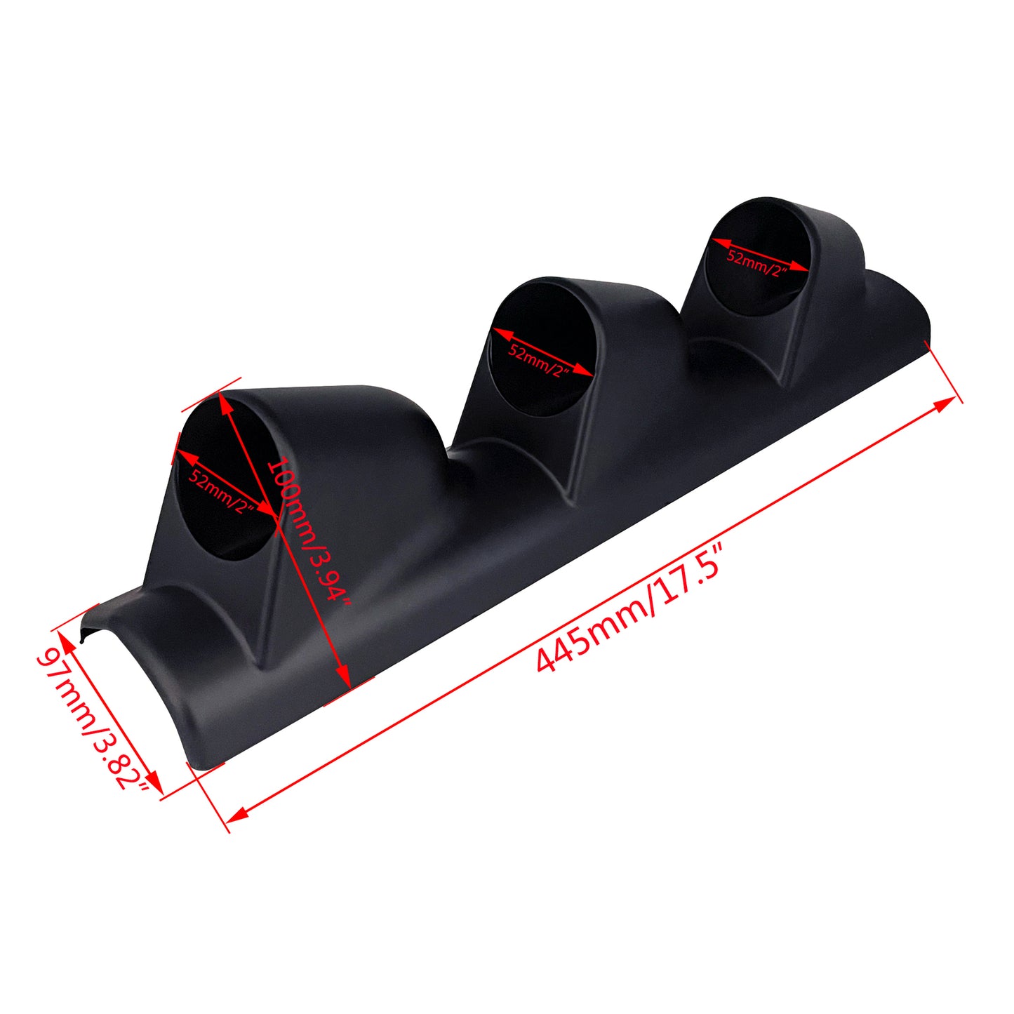 Universal 2 52mm Triple 3 Hole A-Pillar Gauge Meter Pod Holder Display Race