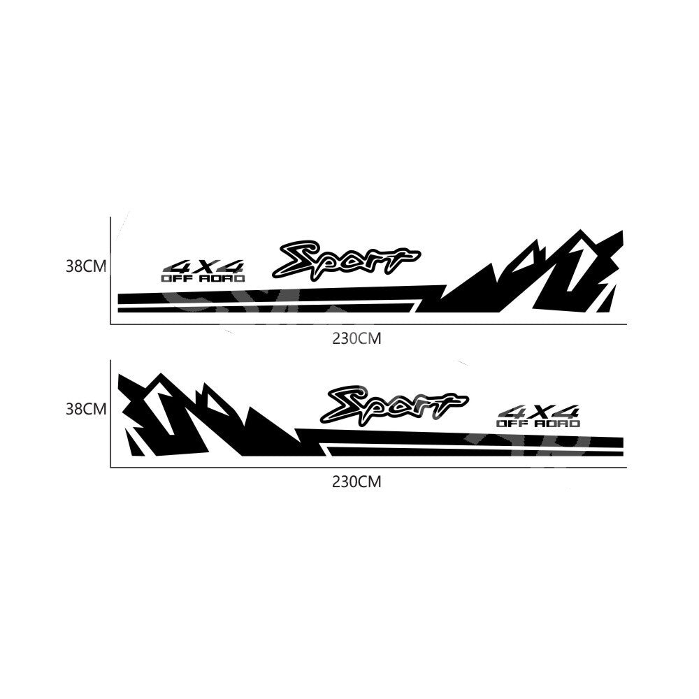Fit for Ford Ranger 2001-2023 Sport DIY Graphic Rear Window Sticker Accessories