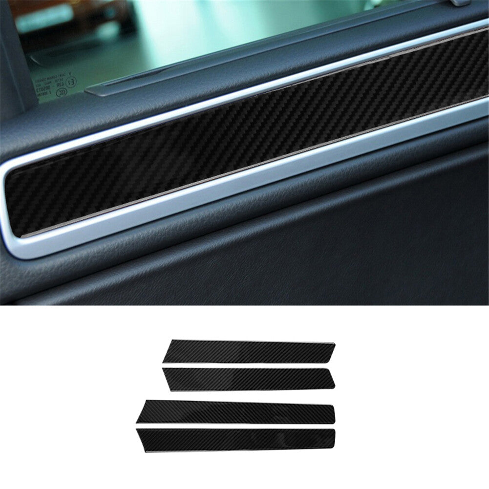 4X Carbon Fiber Door Panel Cover Trim for Jeep for Wrangler JL 2018+ Gladiator 2020+ v