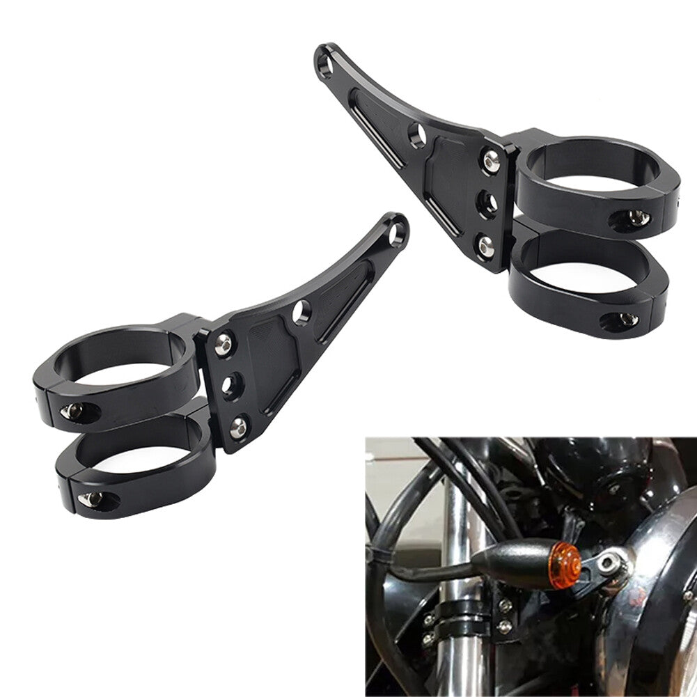 45MM Motorcycle Headlight Bracket Mount Clamp Fork Tube Holder for Harley