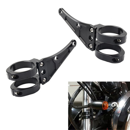 45MM Motorcycle Headlight Bracket Mount Clamp Fork Tube Holder for Harley