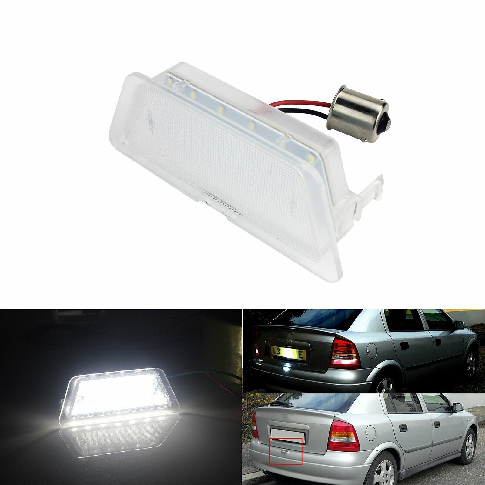 LED Number Plate Lights for Vauxhall Astra G MK4 for Vauxhall Astra G MK4 1998-2004 Q