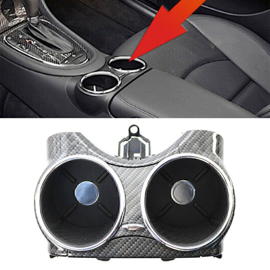 Cup Holder Bracket for Mercedes-Benz CLS C219 2006-2011 Dual Cup Carbon Fiber po Q