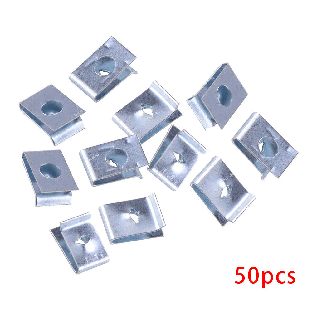 50Pcs Speed Fasteners U Nuts Screw Spire Clip Interior Panels For Motor Vehicles
