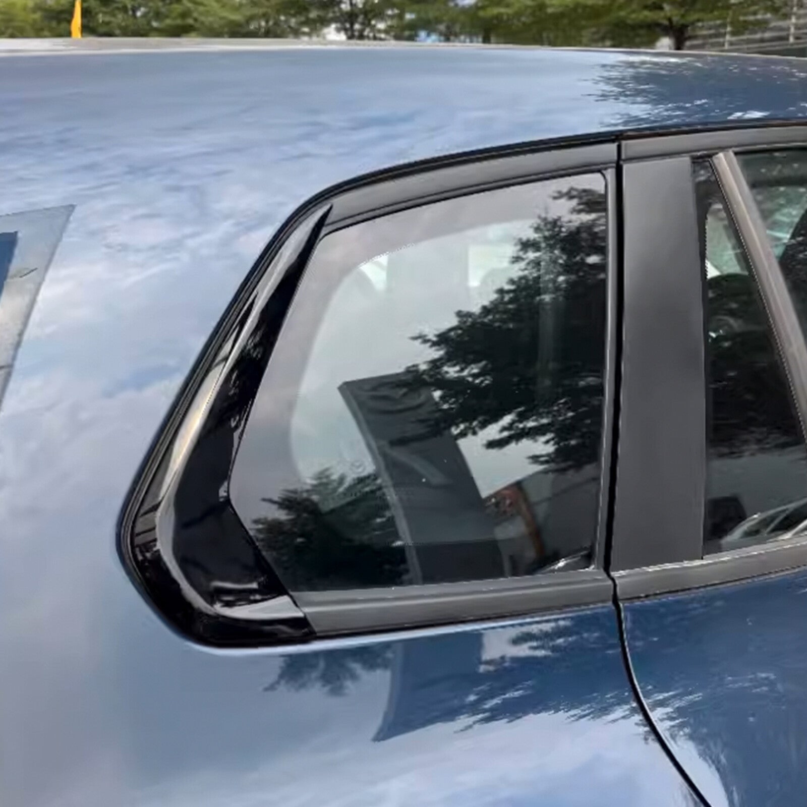 2X Glossy Black Rear Window Trim Molding Cover Trim Fit for Mazda CX-50 2023 2024