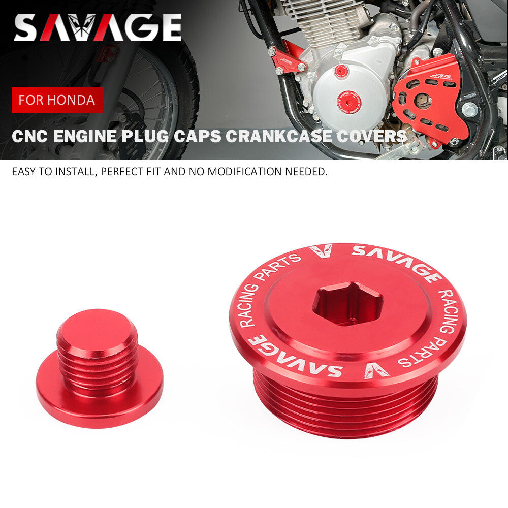 CNC Engine Plug Caps Crankcase Covers for HONDA CRF250F CRF125F/FB CRF150F Q
