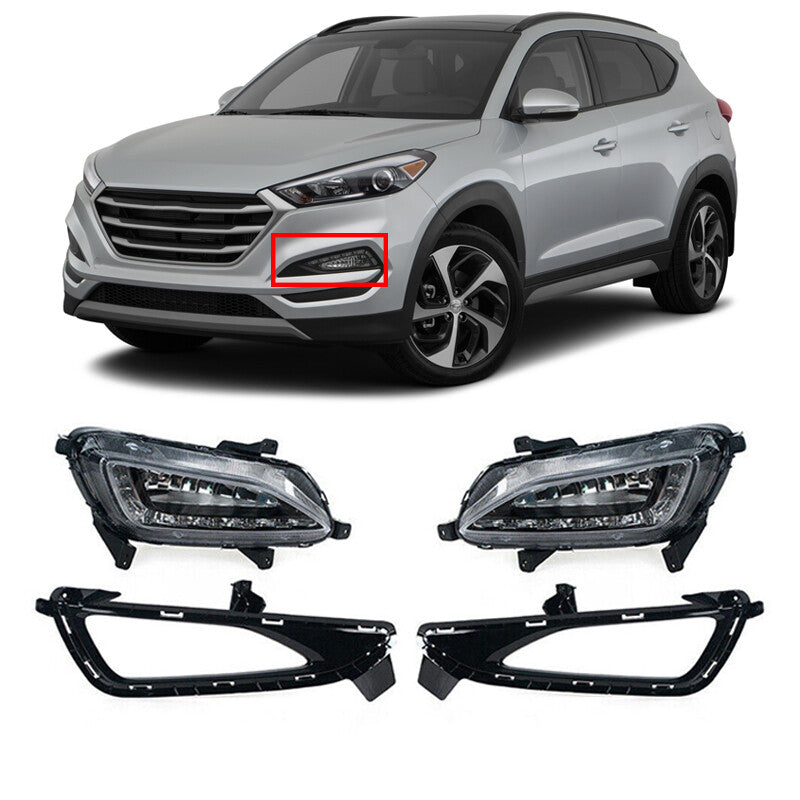 1 Set DRL Daytime Running Light Fog Lamps for Hyundai for Tucson 2016 2017 2018 LED