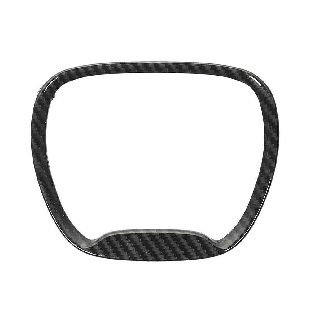 Black Carbon Steering Wheel Center Trim Ring Fit for Dodge for Challenger /Charger 15-19