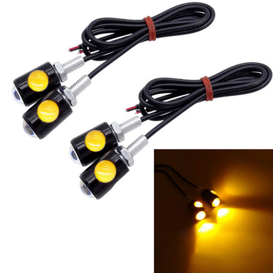 4X Universal for Mini Motorcycle LED Turn Signals Indicator Amber Blinker Light Lamp Q
