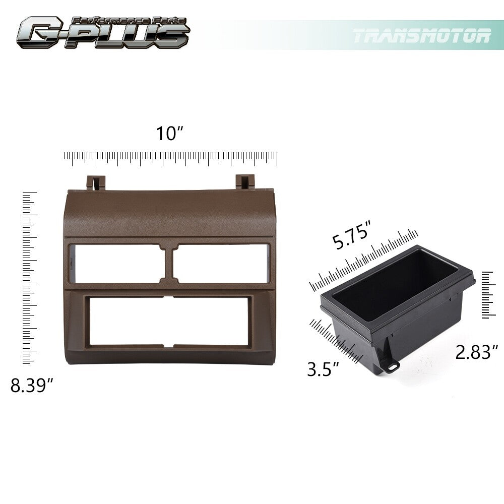 Brown Radio Dash Pocket Bezel Kit Mounting Trim fit for 1988 - 1994 for GMC Truck- v