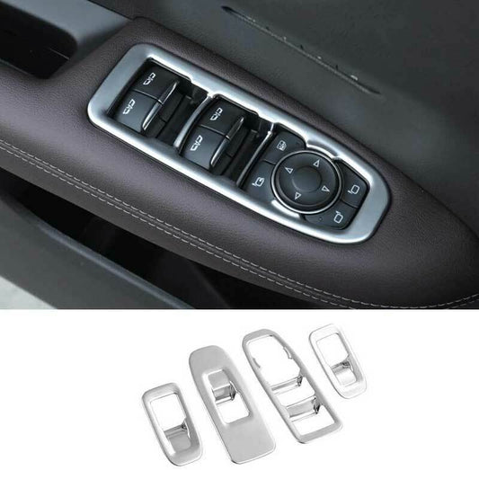 for Cadillac XT5 2017-2024 Matte Silver Inner Glass Window Lifting Panel Trim 4P