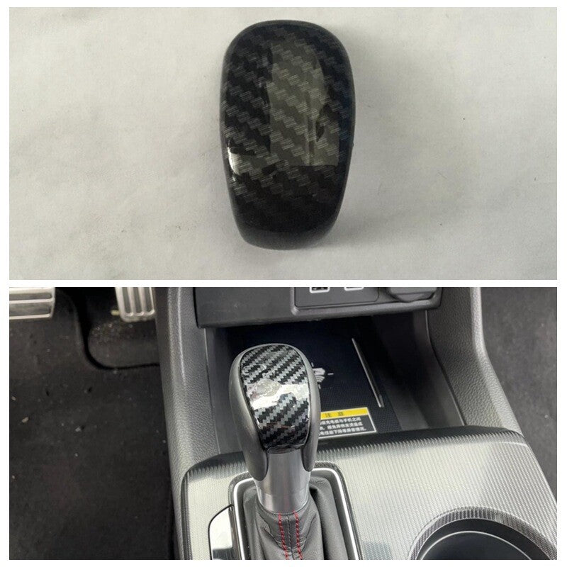 Carbon Fiber Style Car Gear Shift Knob Cover Trim for Honda for Civic 2022 11th