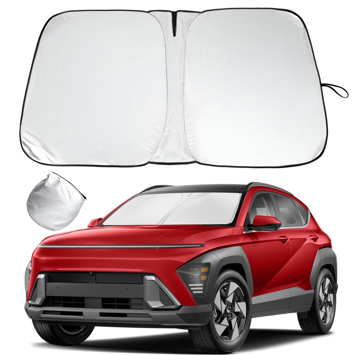 For 2024 2025 for Hyundai Kona Front Windshield Sun Shade Foldable Heat Block Cover