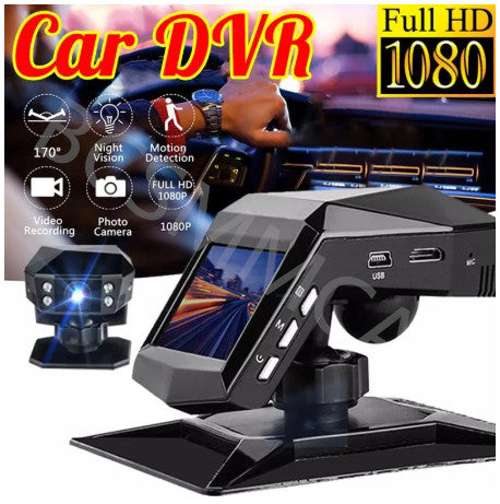 Car DVR Dash Cam 170° Wide Angle Driving Video Recorder Night Vision G-sensor