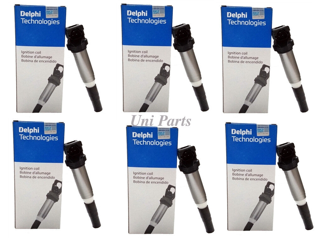 12138616153 6 Equipment Manufacturer Delphi Ignition Coils for BMW 328i 335i 525i 528i X3 X5 Z4