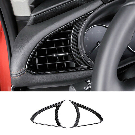 for Mazda 3 Axela 2019-2022 Carbon Fiber Side LR AC Air Outlet Vent Cover Trims