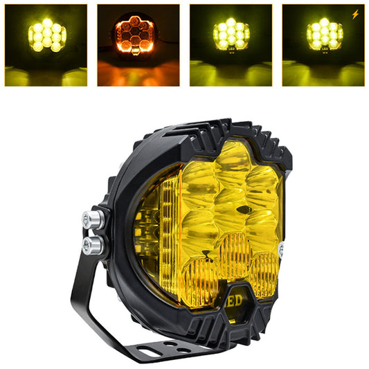 5in 50W LED Pods Amber Off Road Driving Lights Spot Work Light Fog Waterproof