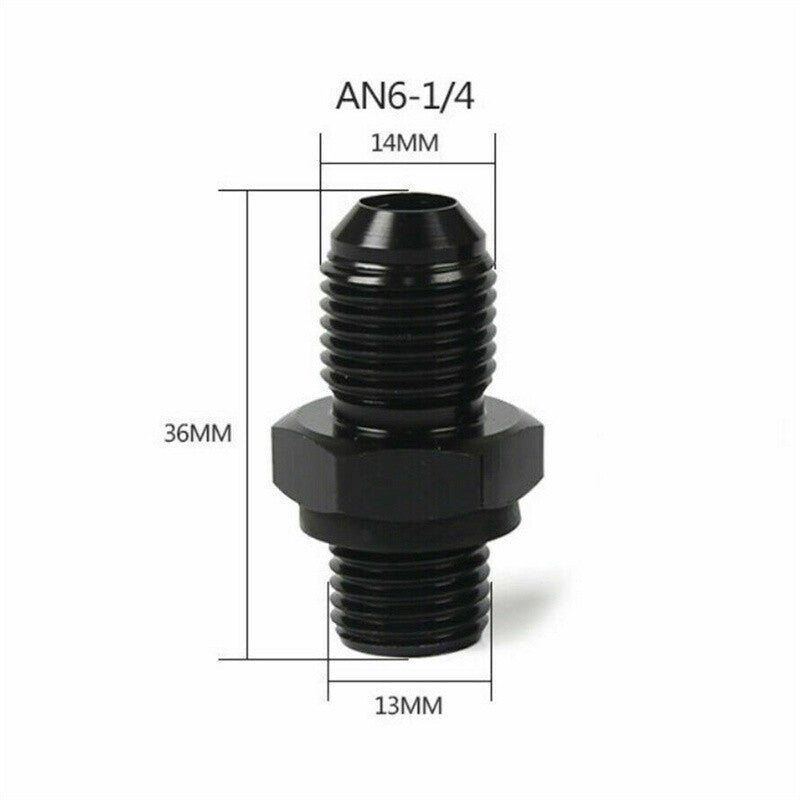 2pcs 6AN-1/4 Transmission Oil Cooler Adapter Fitting GM Turbo 350 400 4L60E 200R