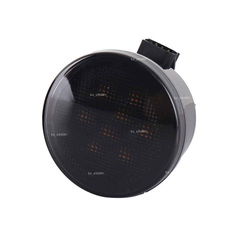 Smoked Yellow LED Front Grille Turn Signal Light Fit for Jeep for Wrangler JK JKU Q