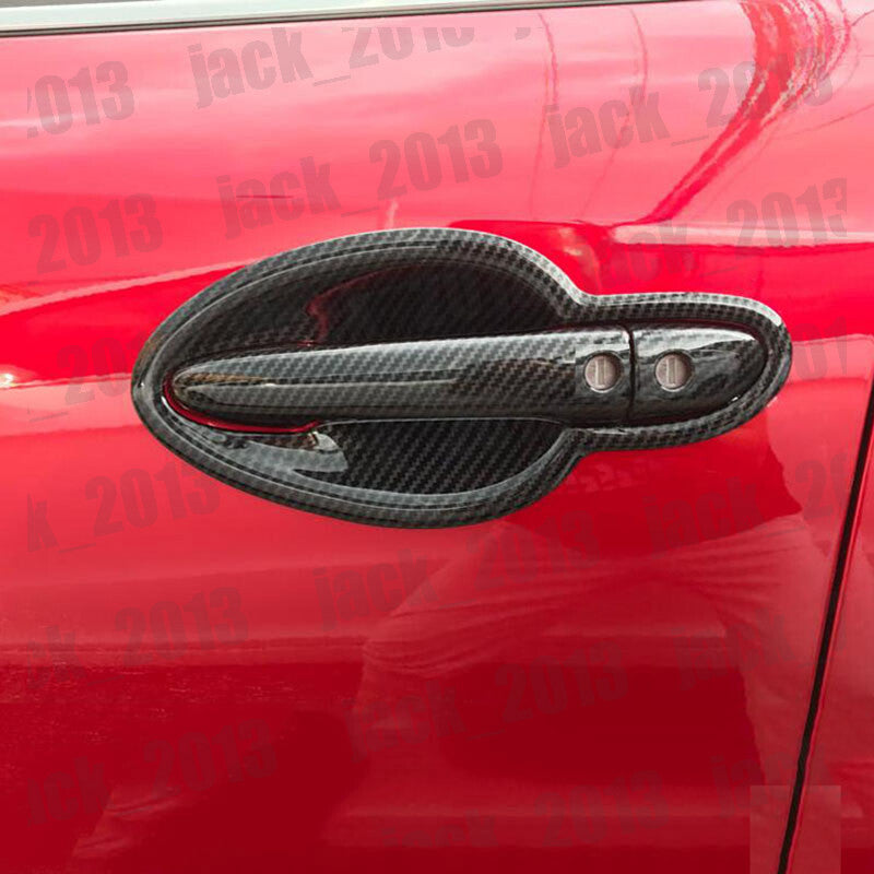 For Mazda3 Axela 2014-2018 Carbon Fiber Side for Smart Lock Door Handle Covers Trim