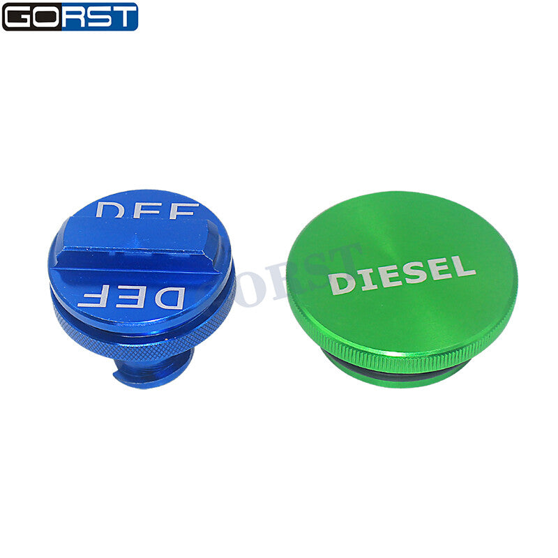 Green blank fuel cap and blue DEF cap for Dodge for Ram 2500 3500 Q