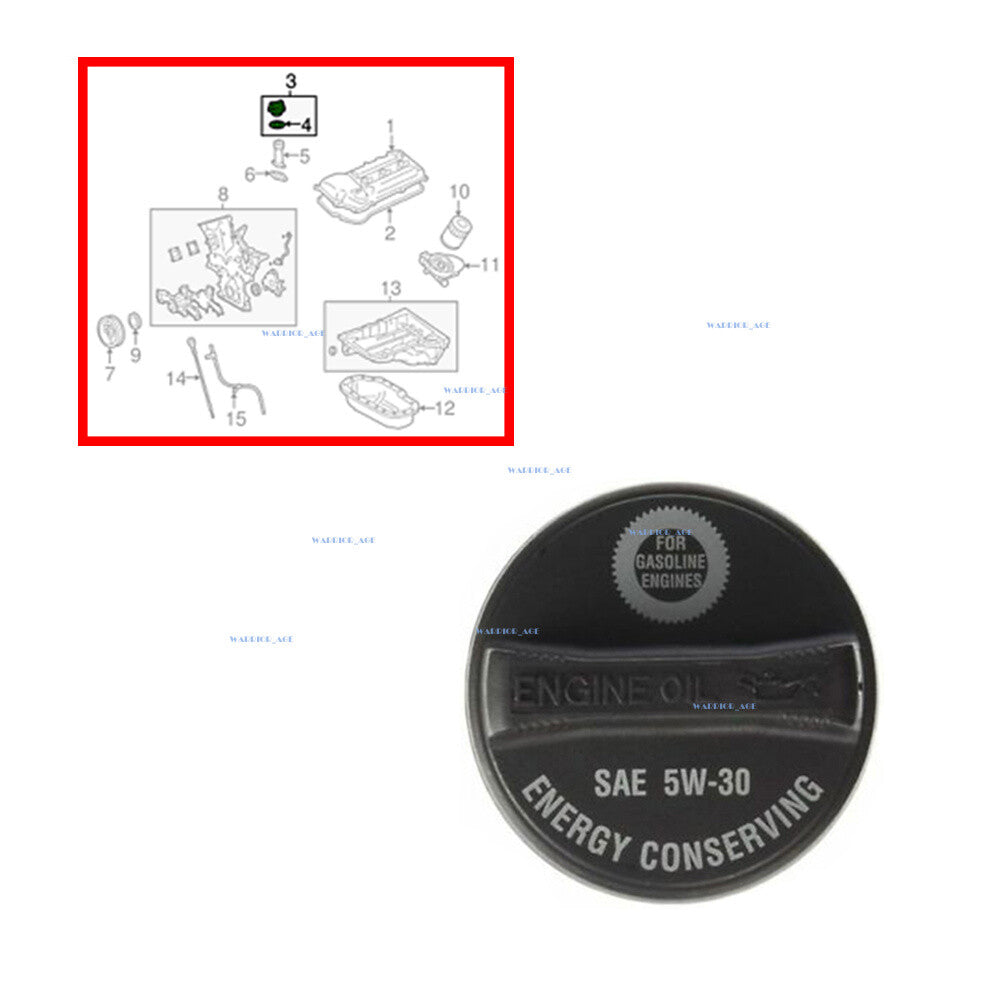 12180-0H012 Engine Oil Filler Cap 5W-30 Fit for Toyota 2001-2015 Q