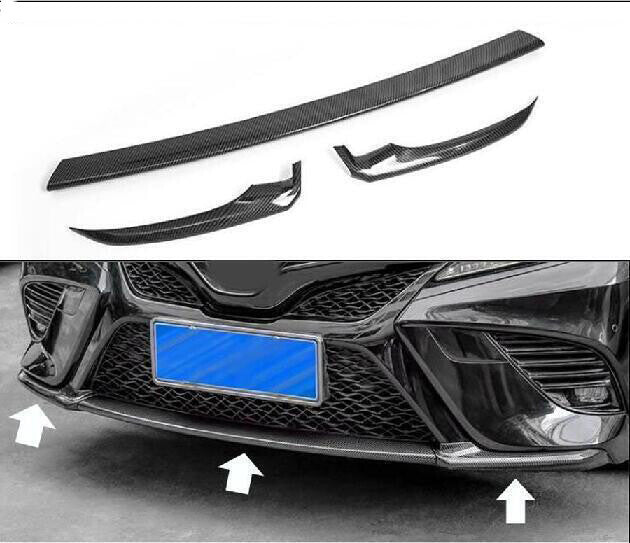 for Toyota for Camry XSE 2021-23 Carbon Fiber ABS Front Bumper Moulding Cover Trim3