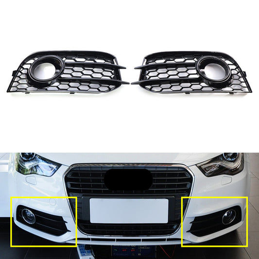 2x Front Bumper Fog Light Grille Cover Left Right Set for Audi A1 8X 2010-2014