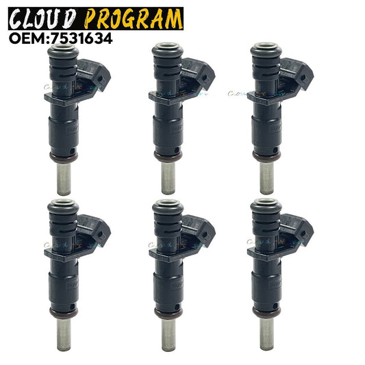 6 Qty Fuel Injectors 7531634 For 06-12 128i 328i X3 X5 Z4 525i 2.0/2.5/3.0L v