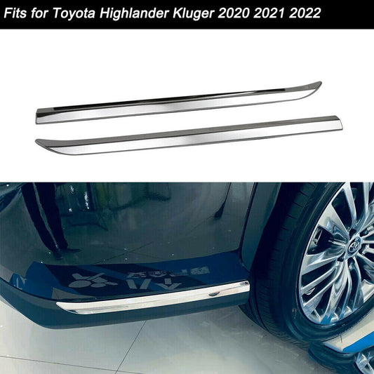 For 2020-2023 for Toyota Highlander/Kluger Chrome Rear Bumper Side Corner Cover Trim