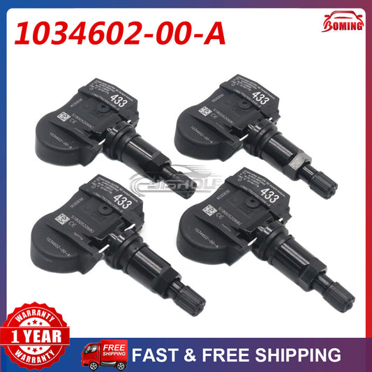 4-piece 103460200A 433MHz new TPMS for Tesla Model 3 SX Tire Pressure Sensors