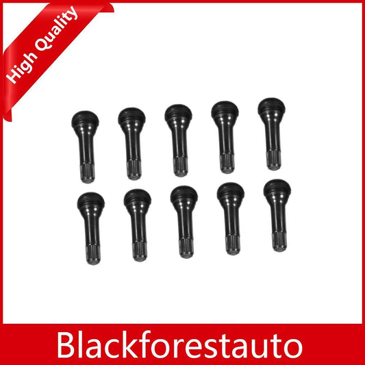 10 Pcs Short Rubber Black Tubeless Snap-In Tyre Tire Valve Stems For Universal Q