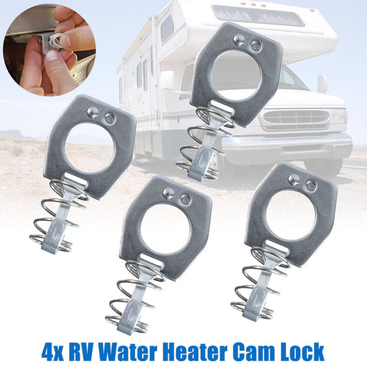 4X Water Heater Cam Lock Metal Water Heater Door Latch For RV Camper Trailer AU Q