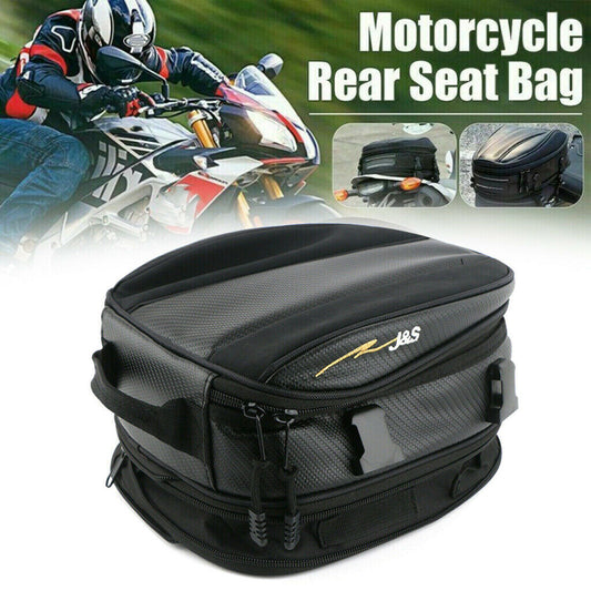 Universal motorcycle rear for seat backpack, saddle, helmet, waterproof luggage case