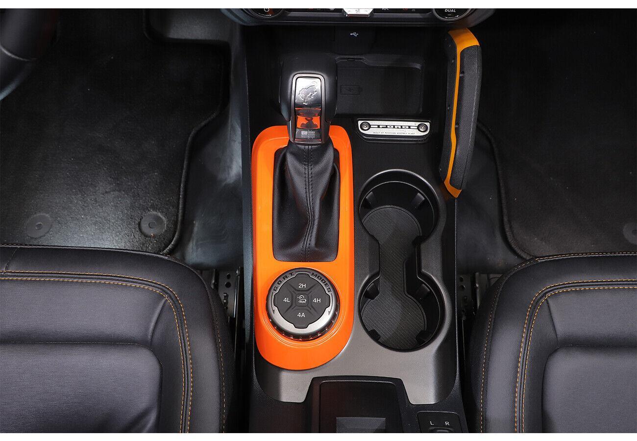 for Ford Bronco 2021-2023 Orange ABS Inner Console Gear Shift Panel Cover Trim