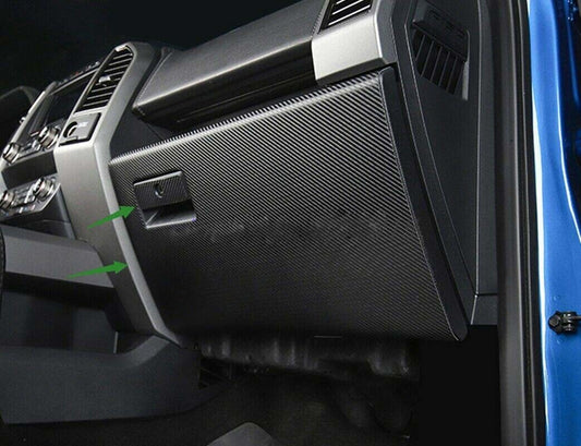 Carbon Fiber Leather for Co -Pilot Anti-Kick Decoration  for ford  F-150 F150 2017-2021