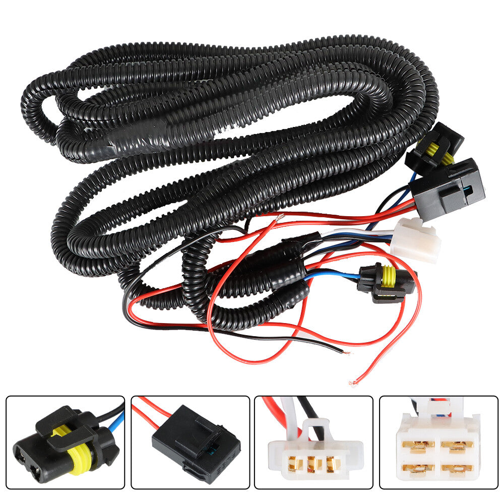 Driver + Passenger Collision Avoidance Fog Lights with Wiring + Switch for Cadillac SRX 2012-2016 n