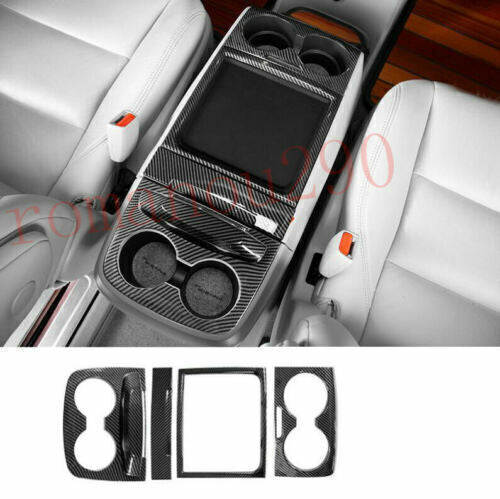 For RAV4 2006-2012 Black Wood Grain Center Console Navigation Frame Cover v