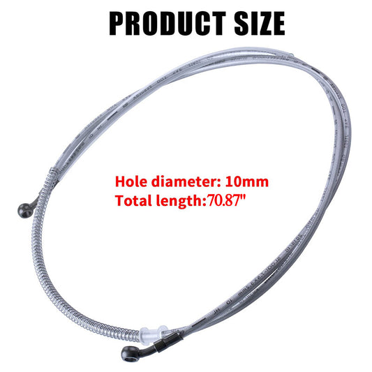 70.87 M10 Motorcycle Brake Oil Hose Line Stainless Steel End Braided US v