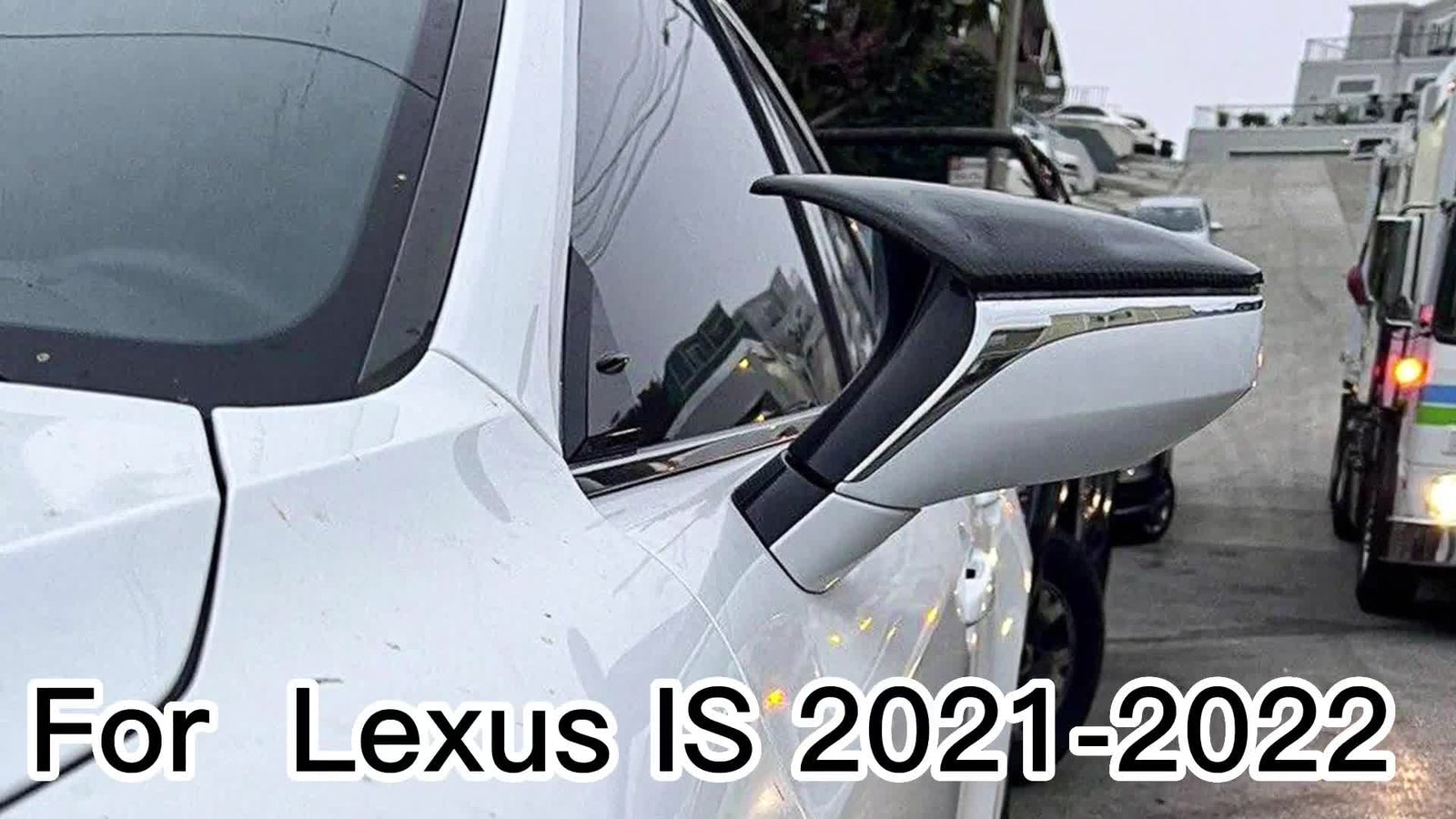 Carbon Fiber Mirror Cover Caps Replacement for for Lexus IS 2021-2022 mc147 v