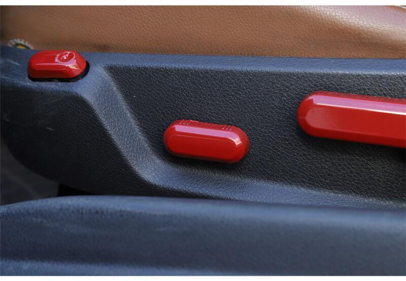 ABS Red for Seat Adjustment Handle Cover Trim 4pcs Fit for Ford for Mustang 2004-2014
