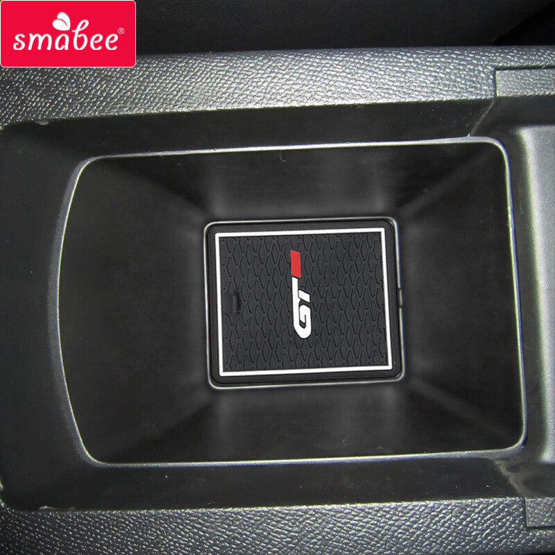 Anti-slip Gate slot mat for Peugeot 308 2014 ~ 2019 T9 Cup Holders Non-slip Mats