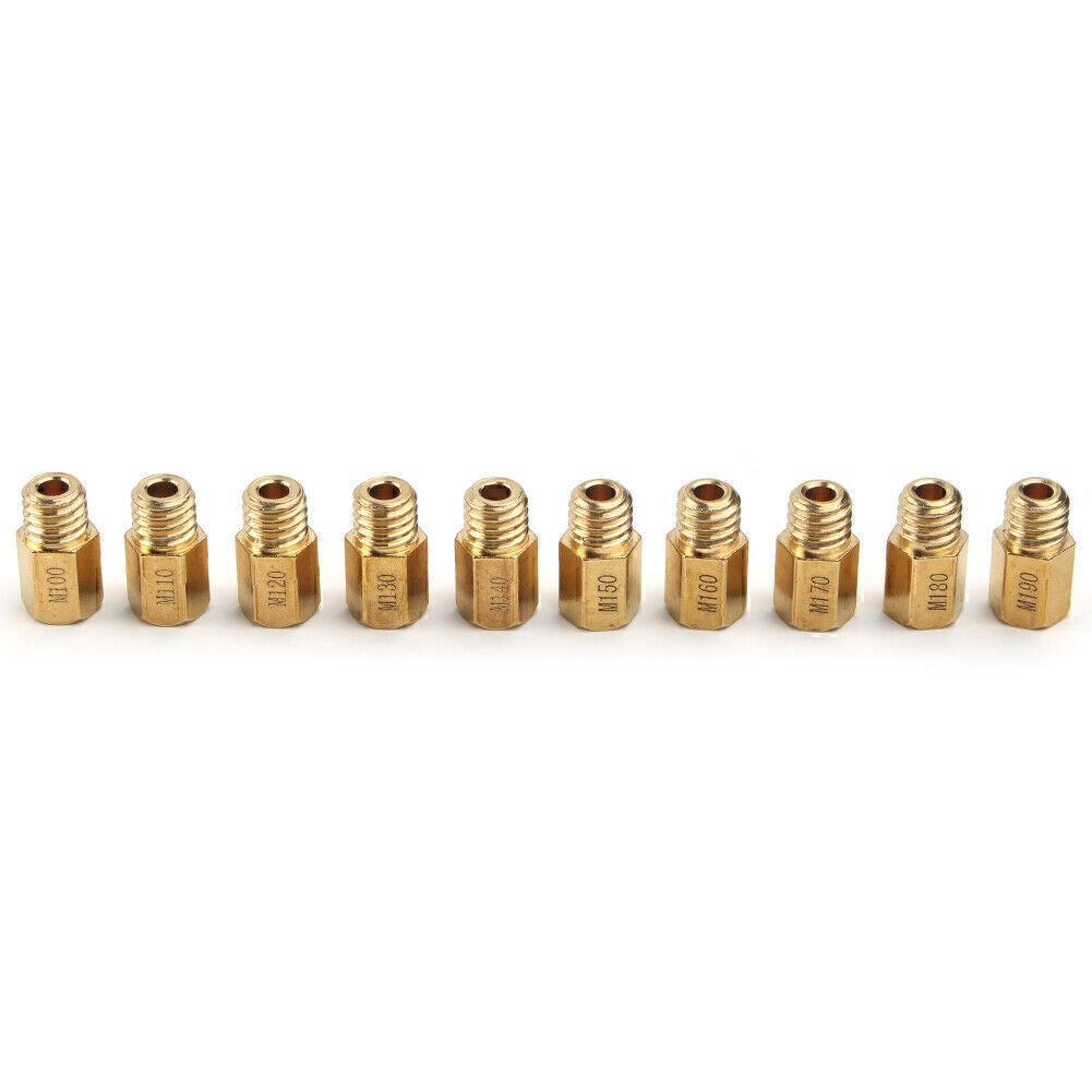 Hex Type Main Jets Kit Set For VM/TM/TMX Carburetor 100 110 120-190 10pcs