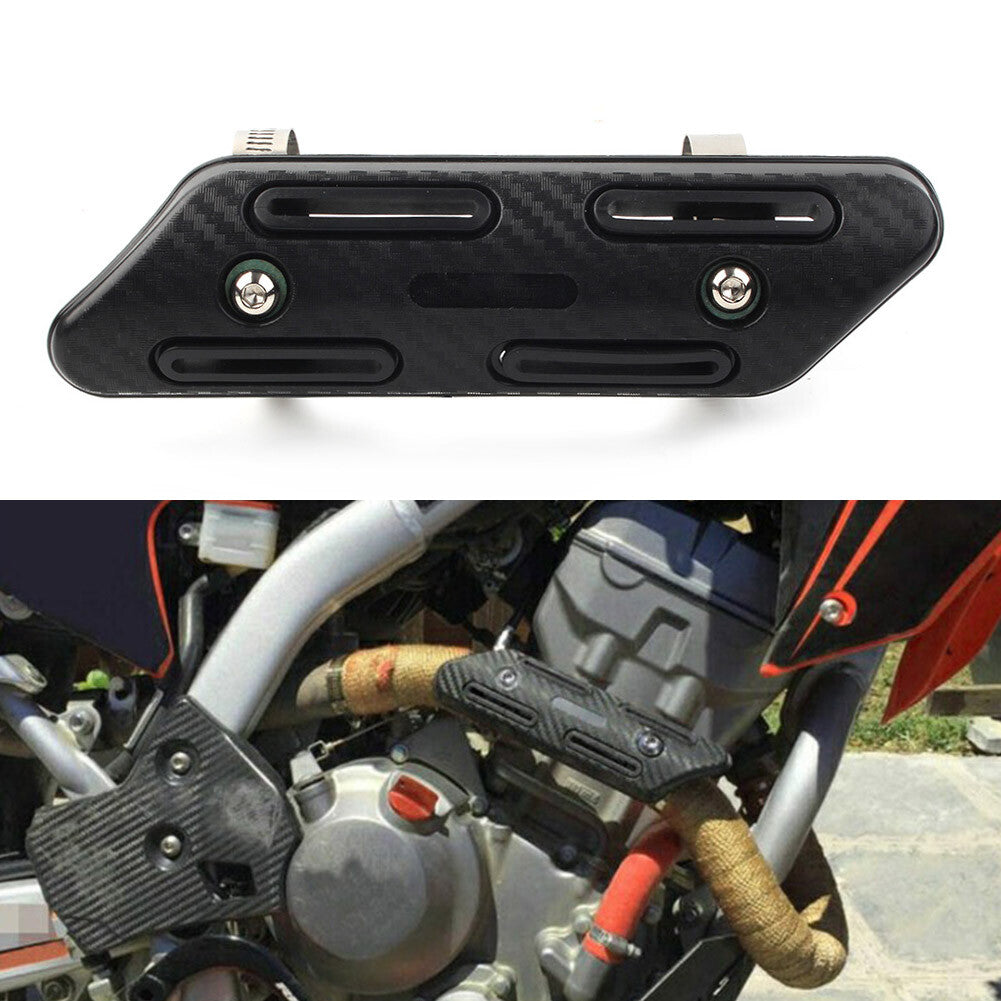 Universal Exhaust Muffler Pipe Heat Shield Cover Heel Guard Chrome Motorcycle US