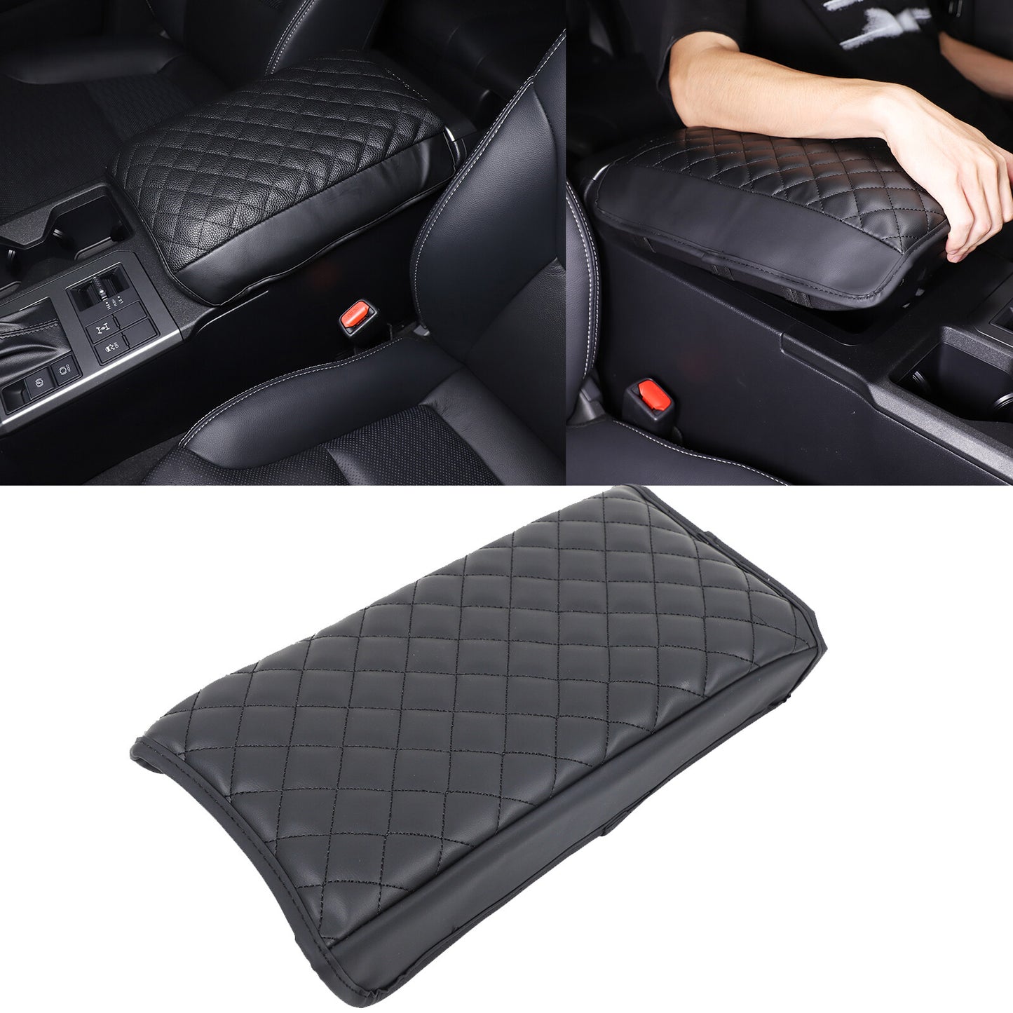 Lether center console armrest box decorative cover for Land Cruiser Prado LC250 24+- n