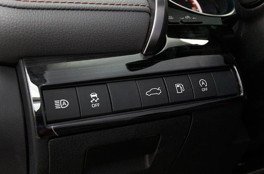 for Camry 2022 Black Titanium Function Control Button Frame Trim 1PC n