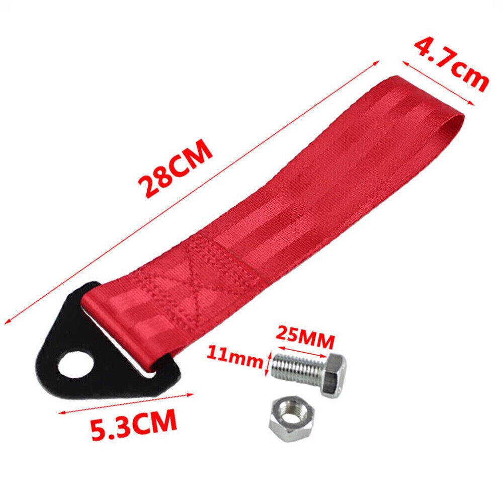 High Strength Sports Racing Tow Strap Set for Front Rear Bumper Towing Hook Gold Q