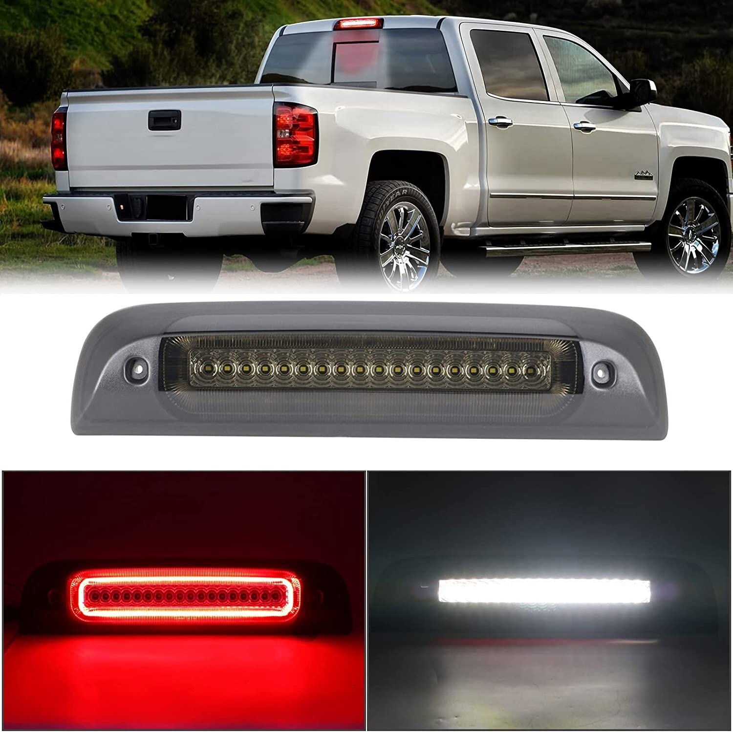 LED third tail brake light for 14-18 for Silverado for GMC for Sierra 1500 2500 HD- v