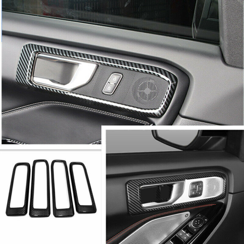 4X for Mazda 6 Atenza 2019-21 Black Titanium Window Lift Switch Panel Cover Trim v
